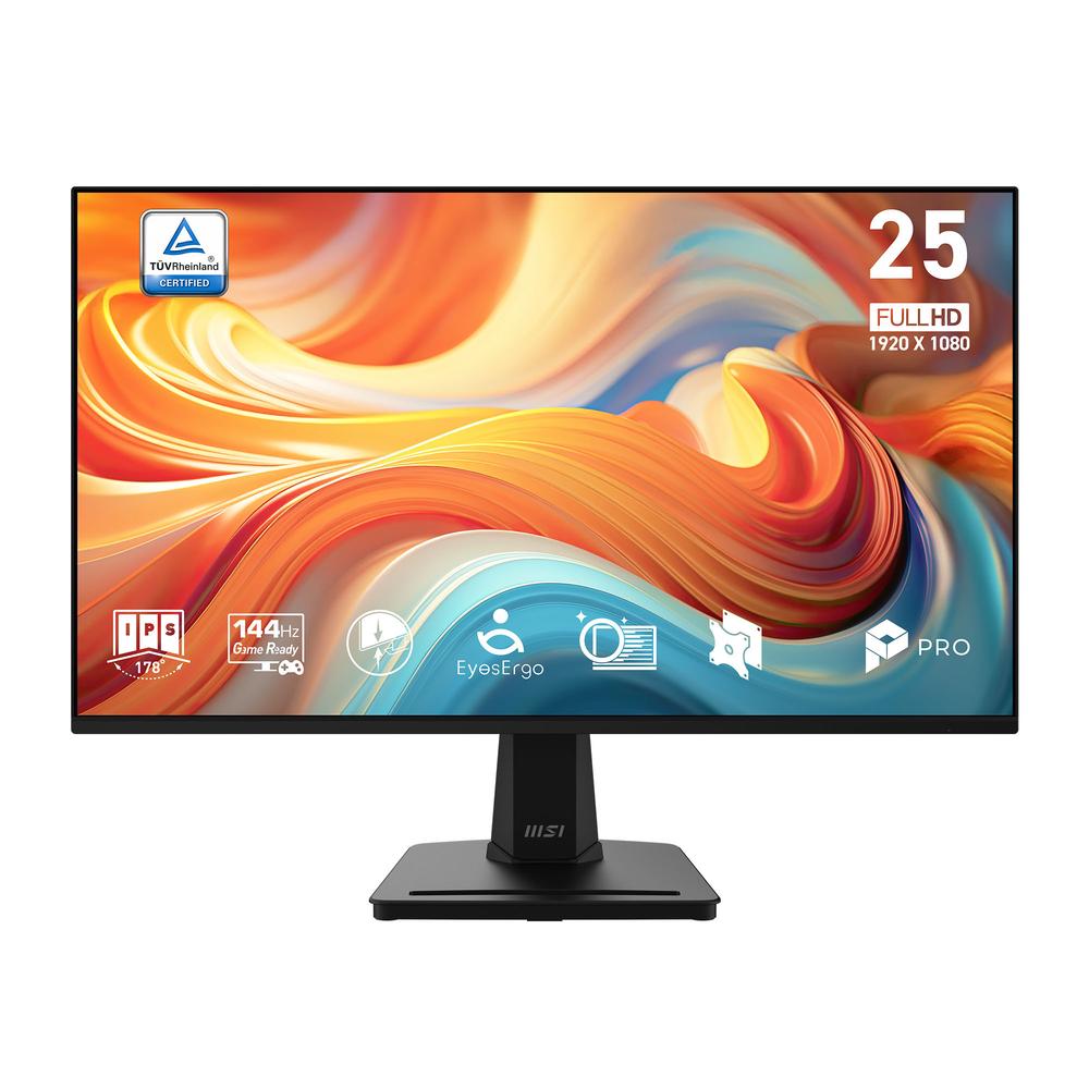 MONITOR LED 24.5" MSI MP251 E14L IPS/ FHD/ DP/ HDMI/ VGA/ 144HZ/ 1MS/ VESA 100X100