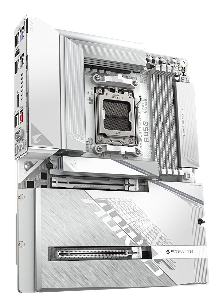 PLACA BASE GIGABYTE B850 AORUS STEALTH ICE ATX AM5/ 4X DDR5/ 2X SATA3