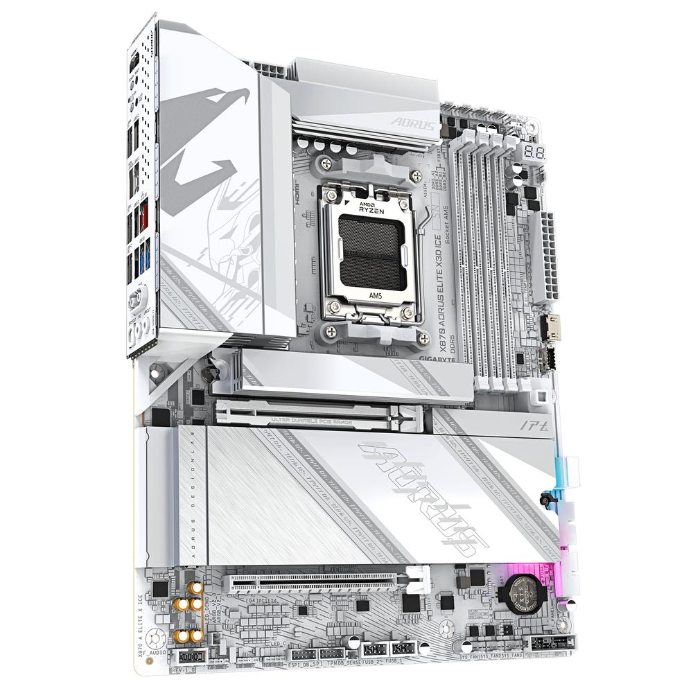 PLACA BASE GIGABYTE X870 AORUS ELITE X3D ICE ATX AM5/ 4X DDR5/ 2X SATA3