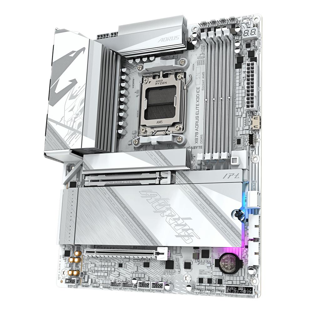 PLACA BASE GIGABYTE X870 AORUS ELITE X3D ICE ATX AM5/ 4X DDR5/ 2X SATA3