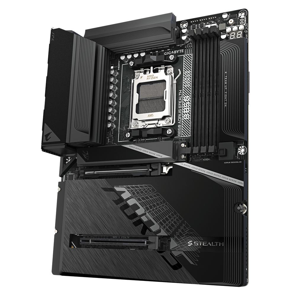 PLACA BASE GIGABYTE B850 AORUS STEALTH ATX AM5/ 4X DDR5/ 2X SATA3