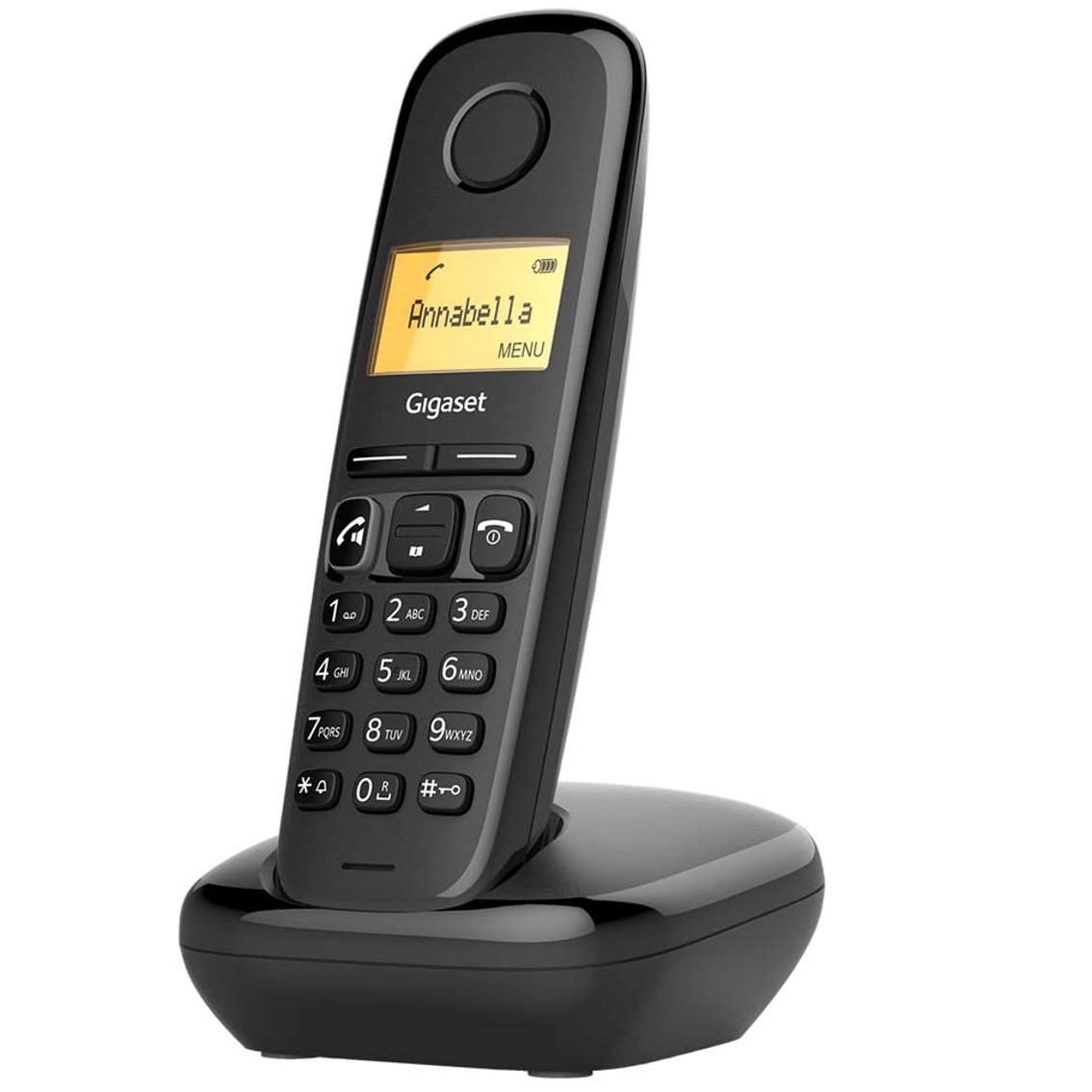 TELEFONO FIJO INALAMBRICO GIGASET A270 DUO NEGRO 80 NUMEROS AGENDA/ 10 TONOS/ MANOS LIBRES