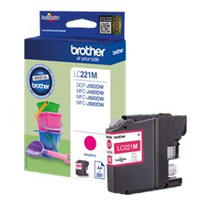CARTUCHO TINTA BROTHER LC221M MAGENTA 260 PAGINAS DCPJ562DW/ MFCJ480DW/ MFCJ680DW