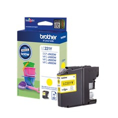 CARTUCHO TINTA BROTHER LC221Y AMARILLO 260 PAGINAS DCPJ562DW/ MFCJ480DW/ MFCJ680DW