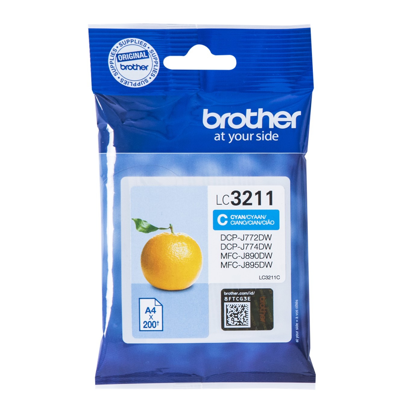 CARTUCHO TINTA BROTHER LC3211C CIAN 200 PAGINAS