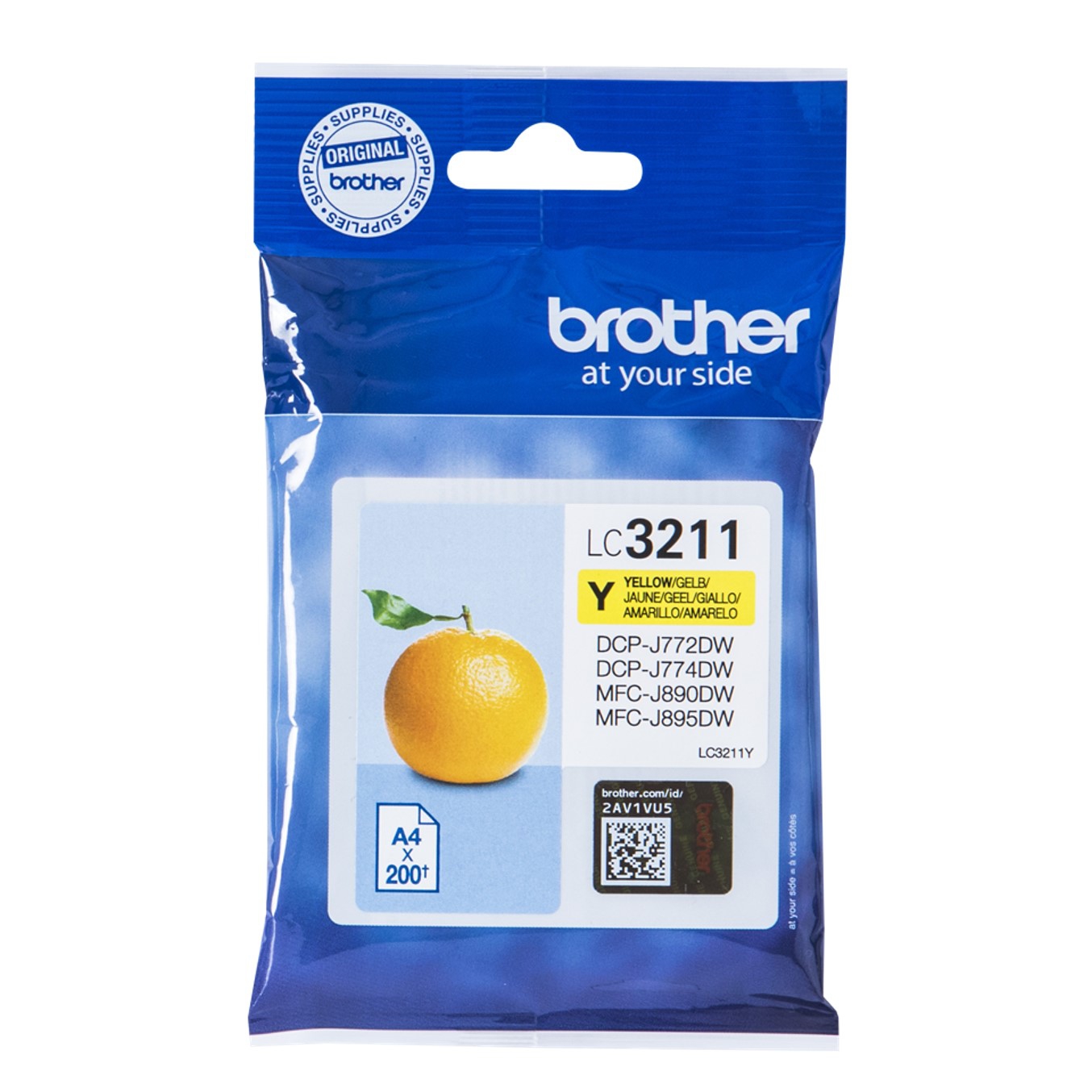 CARTUCHO TINTA BROTHER LC3211Y AMARILLO 200 PAGINAS