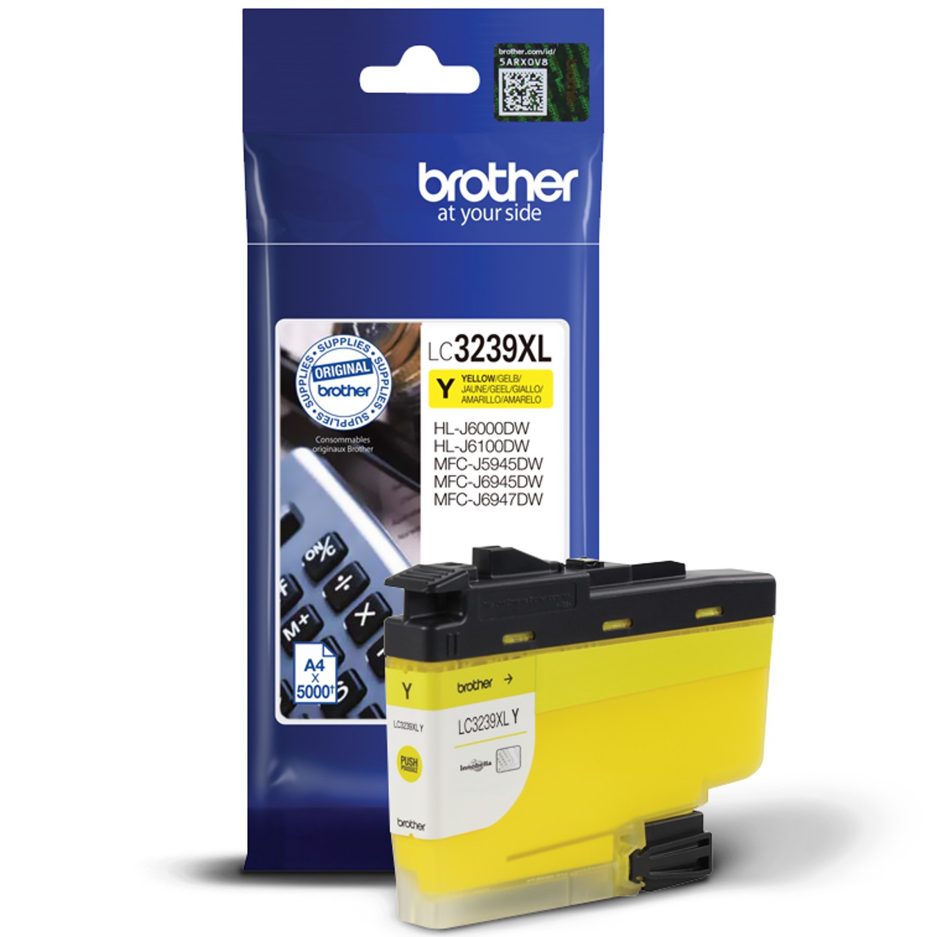 CARTUCHO TINTA BROTHER LC3239XLY AMARILLO 5000 PAGINAS