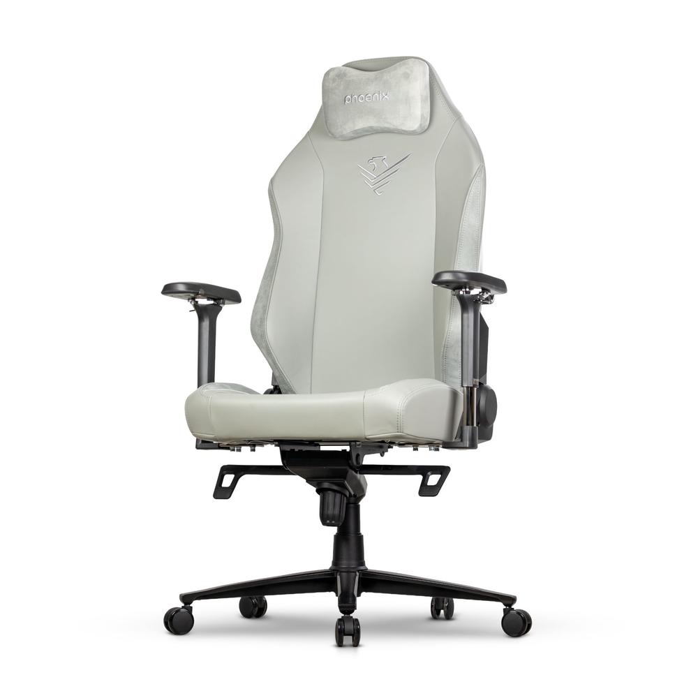 Silla Gaming Phoenix Monarch Remaster Cuero Napa Gris Talla R