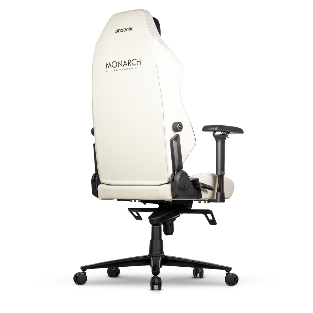Silla Gaming Phoenix Monarch Remaster Cuero Napa Negra y Blanca Talla R