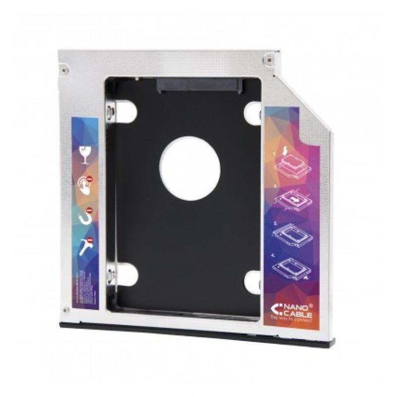 ADAPTADOR DISCO DURO NANOCABLE DE 9.5MM PARA UNIDAD ÓPTICA PORTÁTIL DE 12.7MM