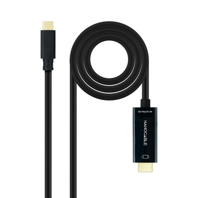 CABLE NANOCABLE CONVERSOR USB TIPO C A HDMI USB TIPO C/MHDMI/M NEGRO 1.8 M
