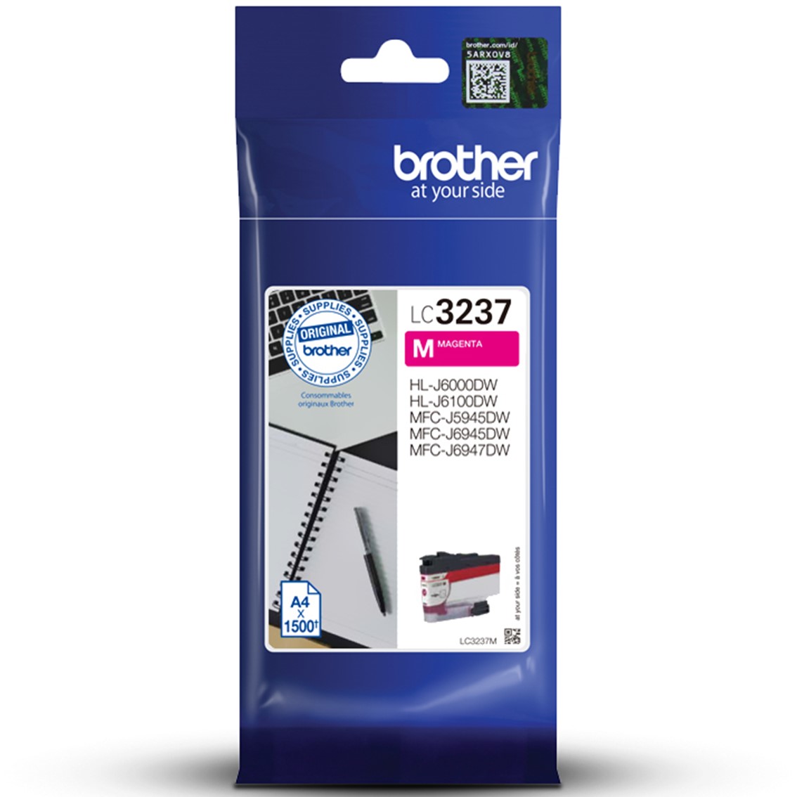 CARTUCHO TINTA BROTHER LC3237M MAGENTA 1500 PÁGINAS