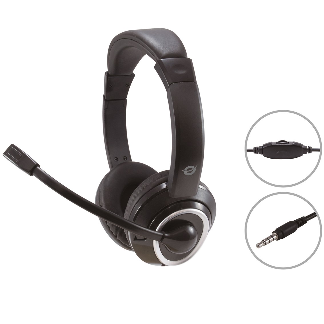 AURICULAR CONCEPTRONIC POLONA02B  / JACK 3.5MM / MICROFONO / CONTROL VOLUMEN