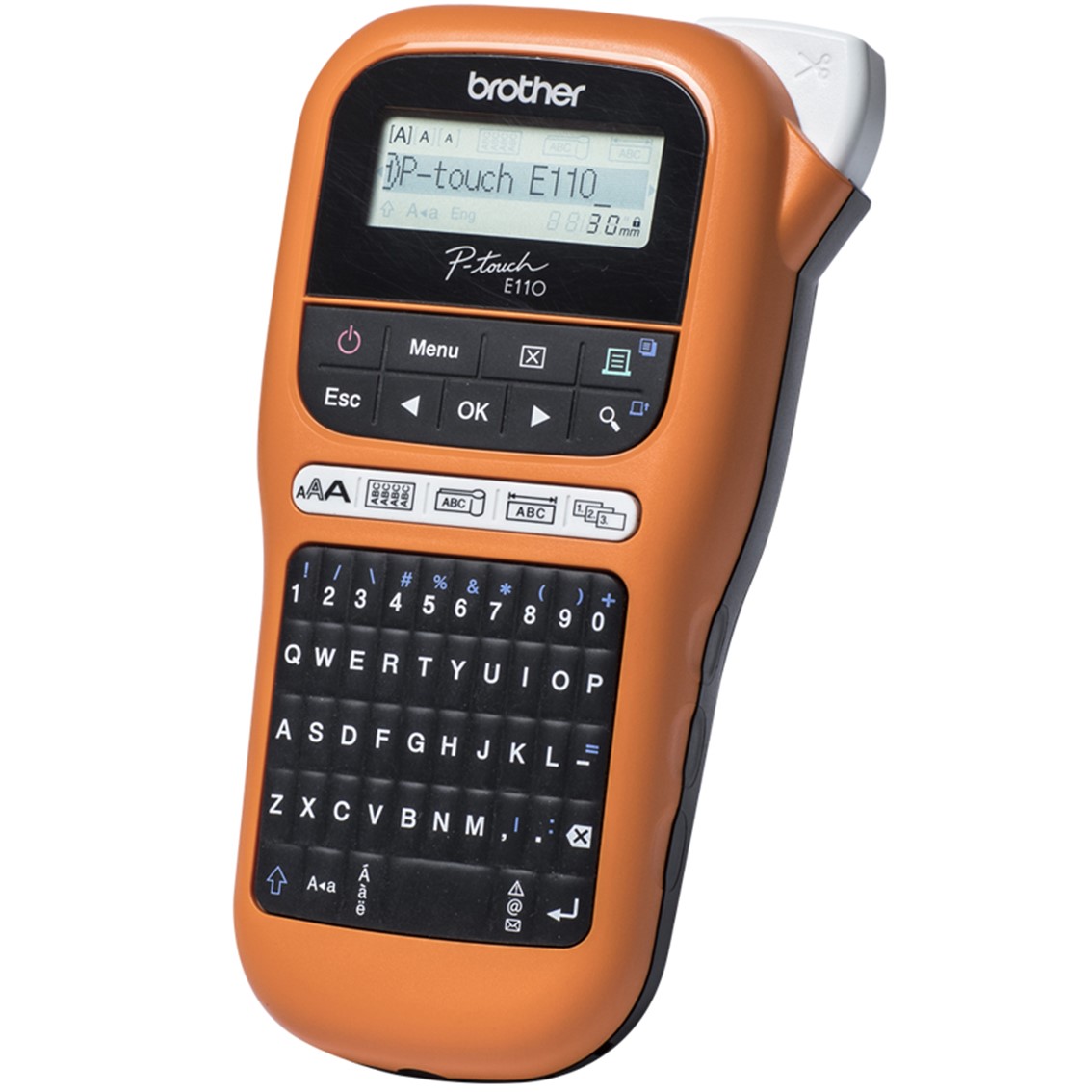 ROTULADORA BROTHER PTE110VP LCD/ 2 LINEAS/ TECLADO QWERTY/ TECLADO NUMERICO