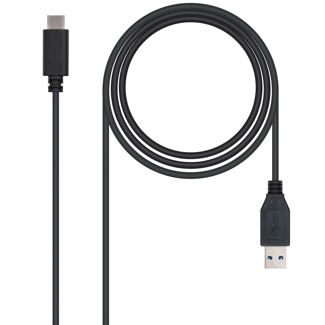 CABLE NANOCABLE CONVERSOR USB 3.1 GEN2 A USB TIPO C MACHO-MACHO NEGRO 1M