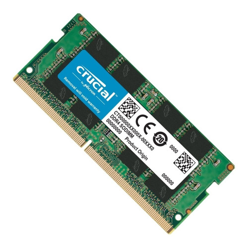 MEMORIA RAM DDR4 32GB CRUCIAL / SODIMM / 3200MHZ / PC4 25600 / CL22