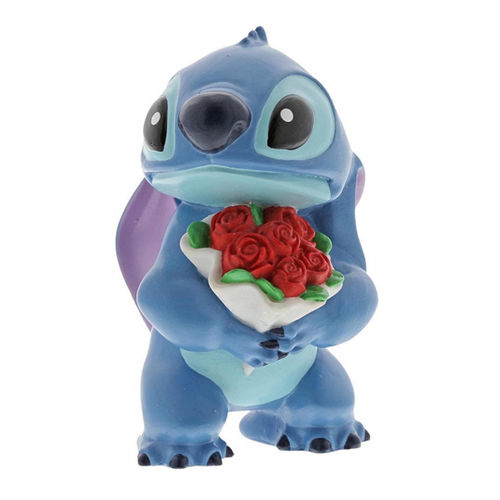 FIGURA ENESCO DISNEY LILO & STITCH STITCH CON RAMO DE ROSAS