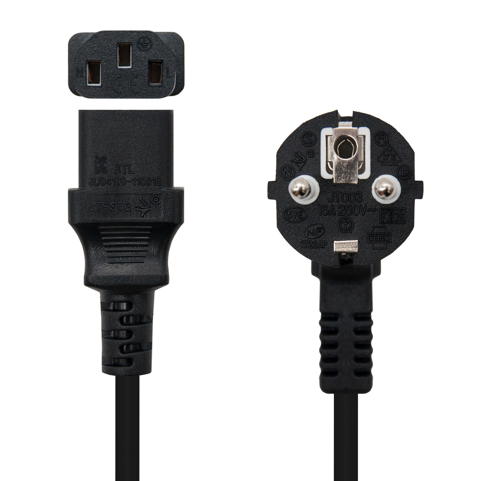 CABLE ALIMENTACION NANOCABLE CPU-RED  220V  1.5 m. CORRIENTE