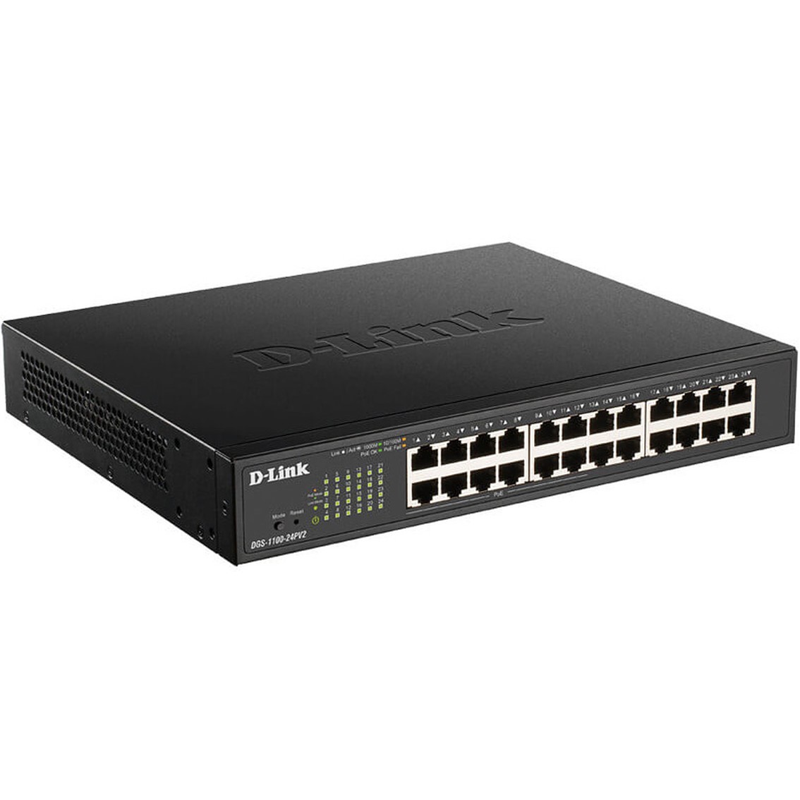 SWITCH D-LINK 24 PUERTOS 10/100/1000 GESTIONABLE POE 12PUERTOS