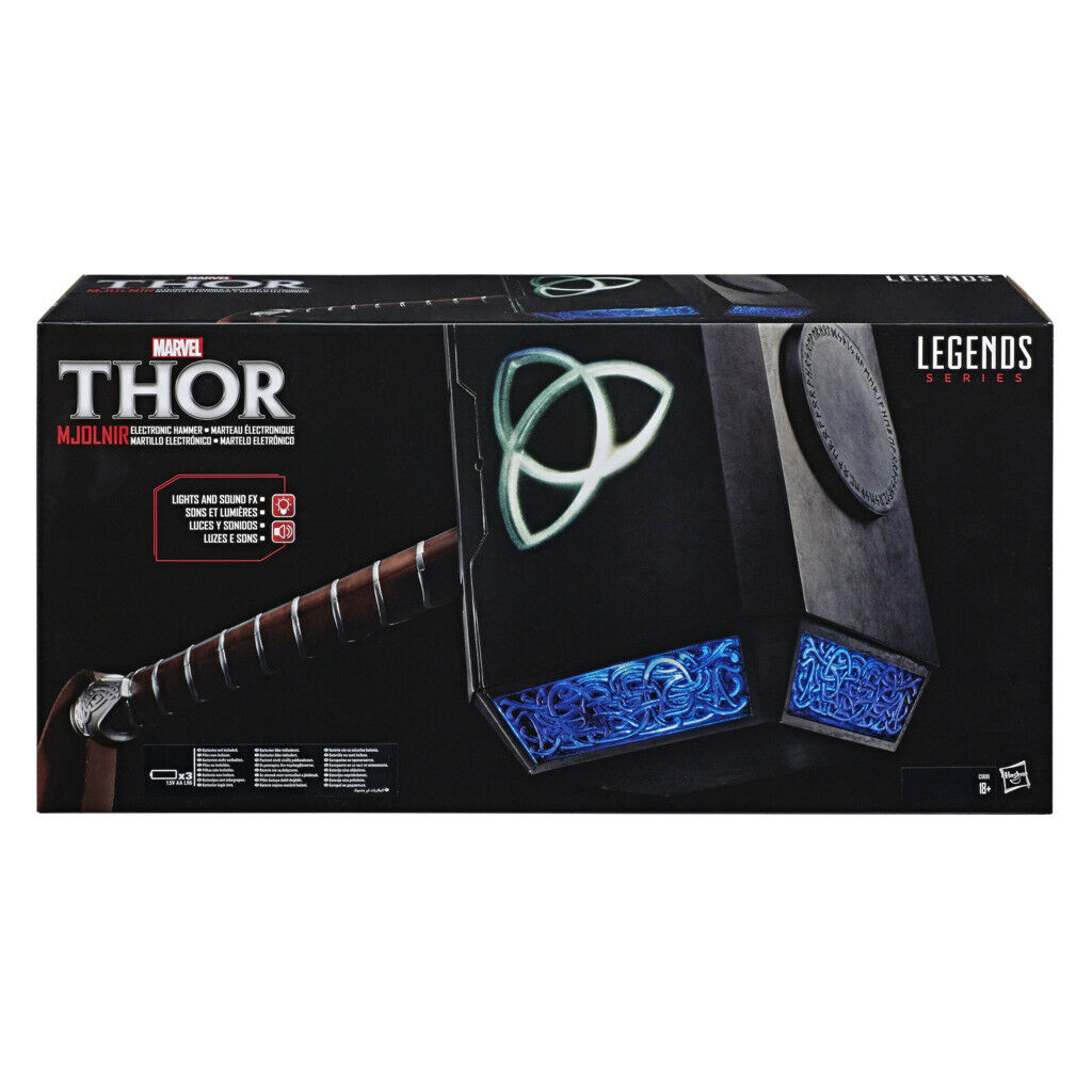 REPLICA HASBRO MARVEL MARTILLO THOR MJOLNIR CON LUZ