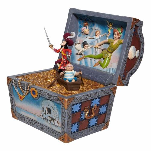 FIGURA ENESCO DISNEY PETER PAN COFRE DEL TESORO PETER PAN GARFIO &amp; COMPAÑIA