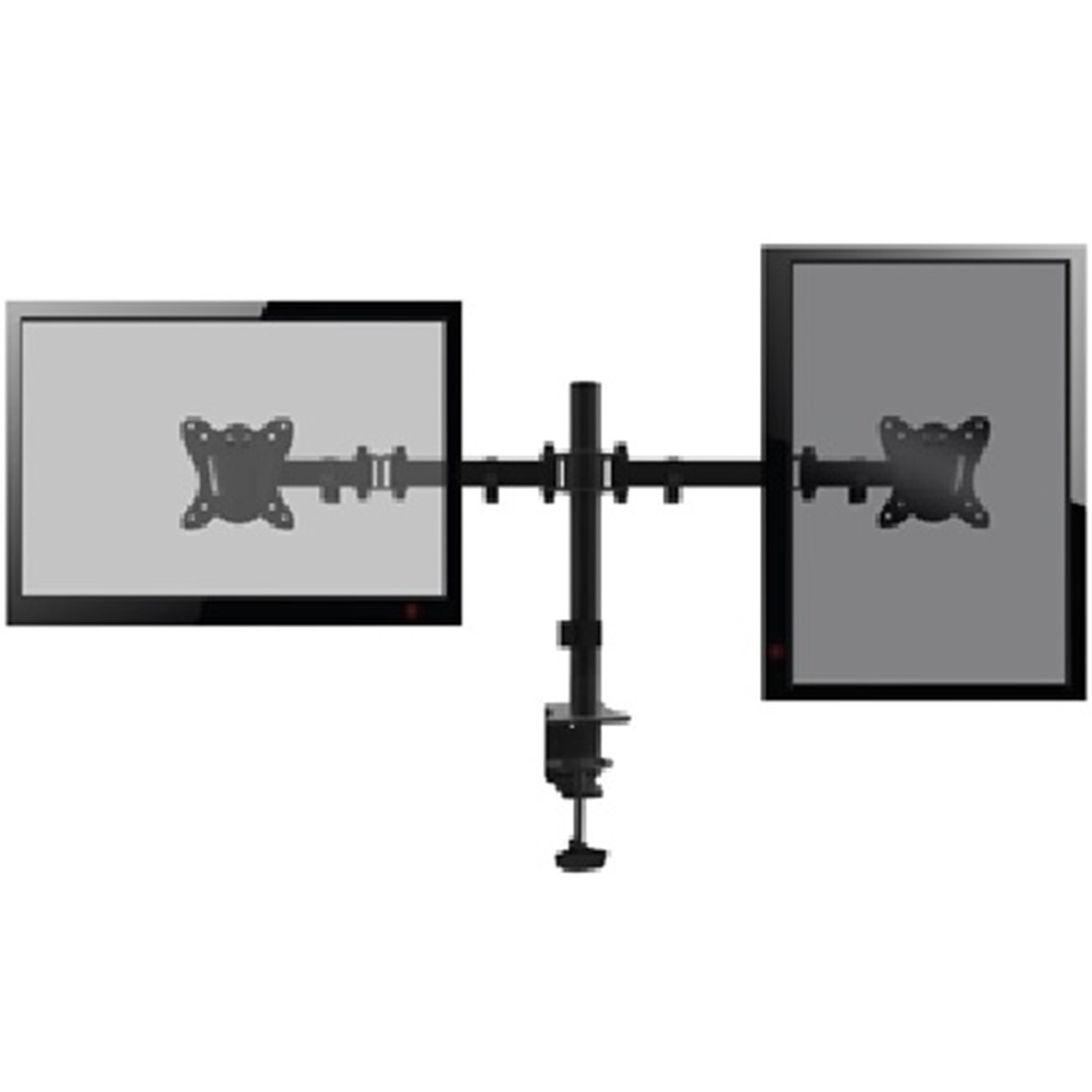 SOPORTE PANTALLA EQUIP PARA MESA DOS BRAZOS 2 PANTALLAS  13"-27"  DE BRAZO   INCLINABLE  Y GIRATORIO 360º MAX. VESA 100X100 HATA 8KG