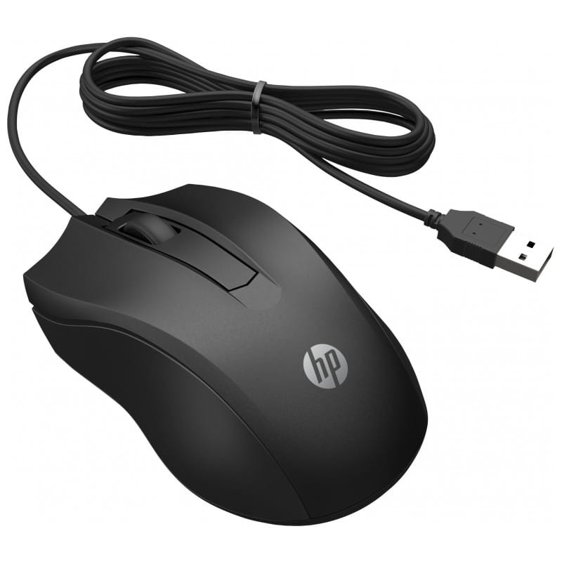 RATON CABLE HP 100 USB NEGRO