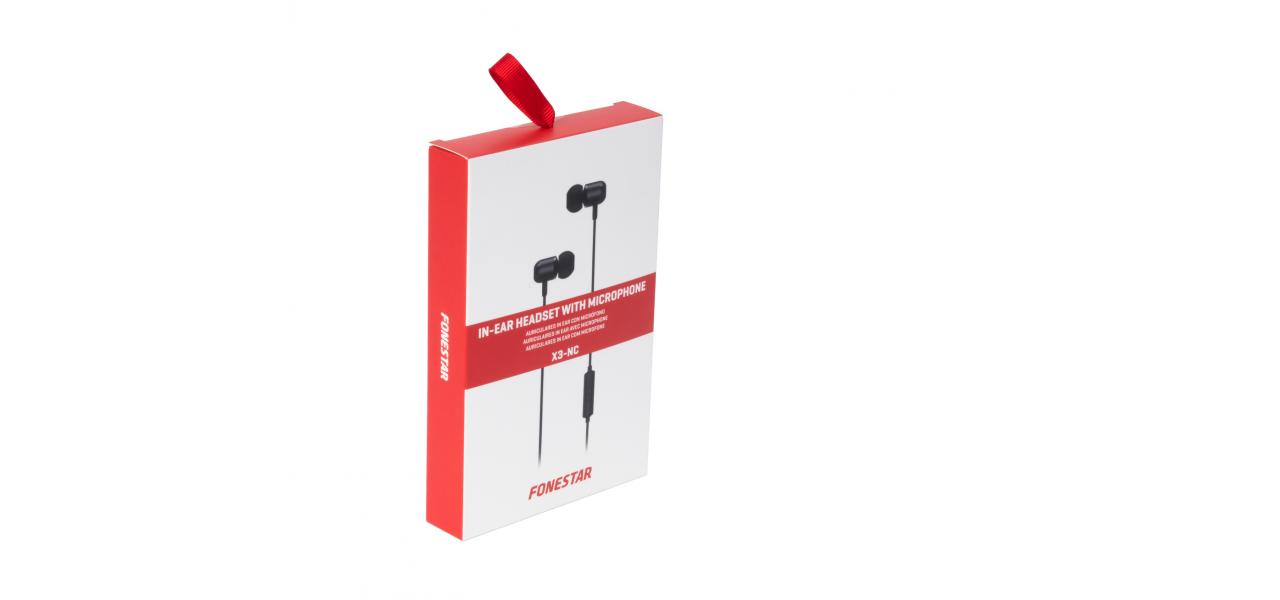 AURICULARES INTRAUDITIVOS FONESTAR X3-NC / MICROFONO / USB TIPO C / NEGRO