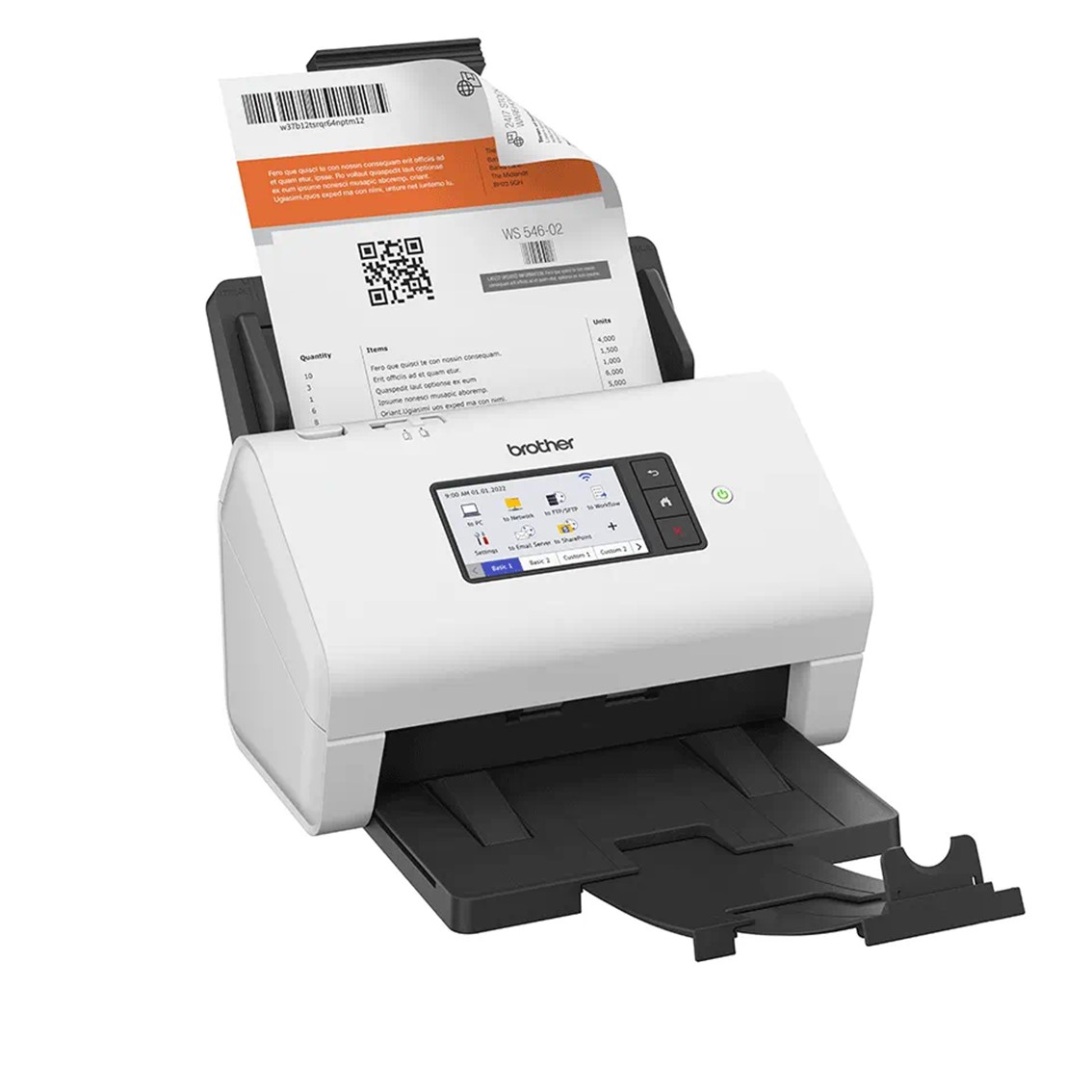ESCANER SOBREMESA BROTHER ADS-4900W/ 100PPM/ DUPLEX AUTOMATICO/ USB 3.0/ USB 2.0/ RED/ WIFI/ WIFI DIRECT/ ADF 100 HOJAS