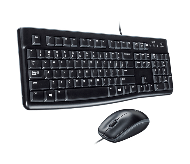 TECLADO + MOUSE RATON LOGITECH DESKTOP MK120 USB ITALIANO