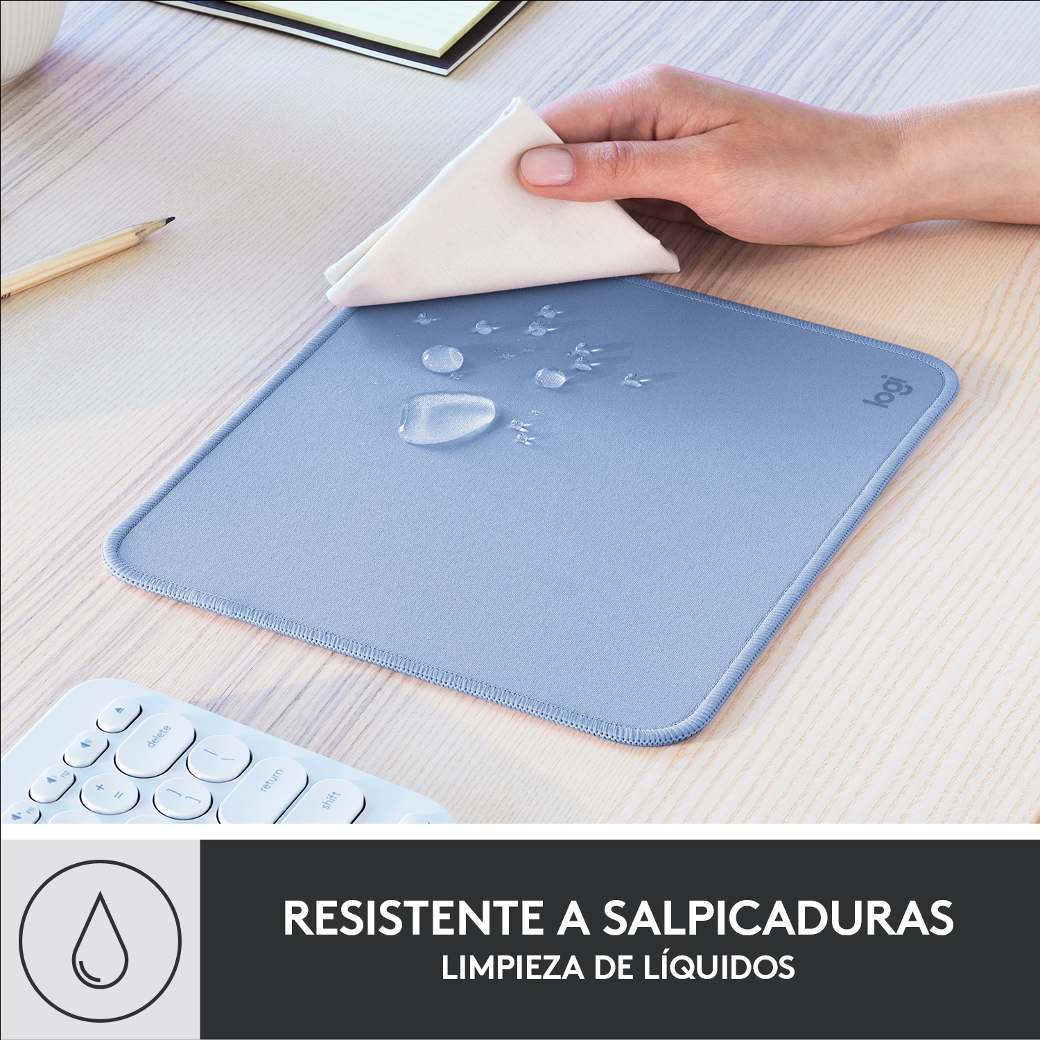 ALFOMBRILLA LOGITECH DESK MAT - STUDIO SERIES GRIS AZULADO
