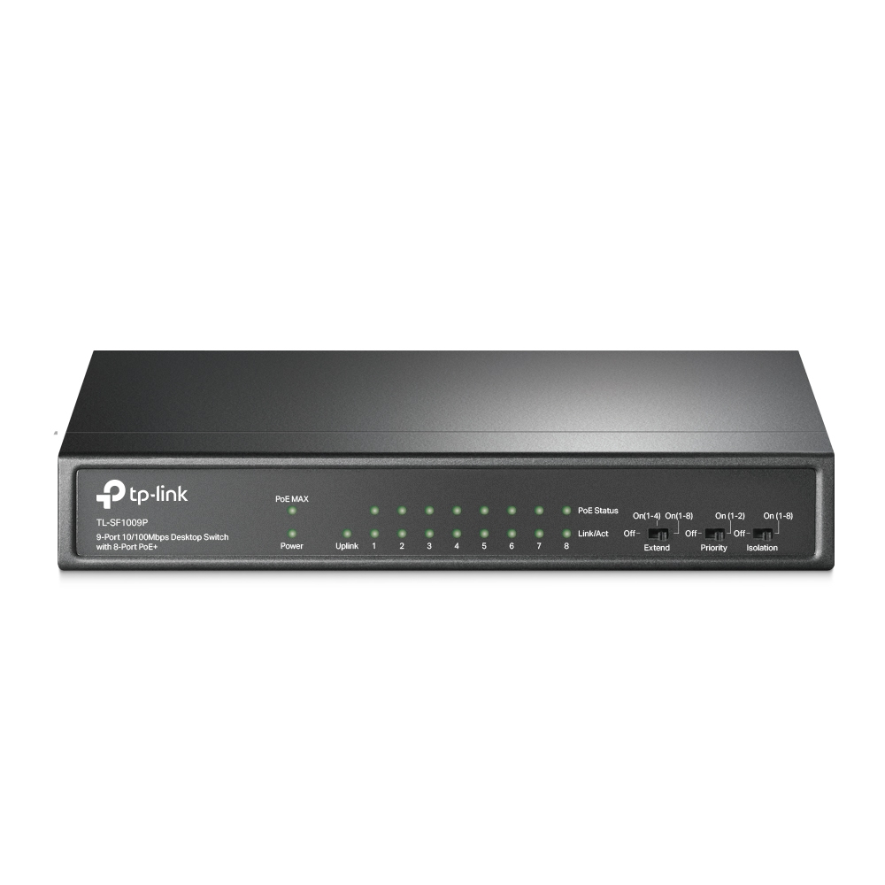 SWITCH 9 PUERTOS TP-LINK TL-SF1009P 10/100 8 PUERTOS POE+