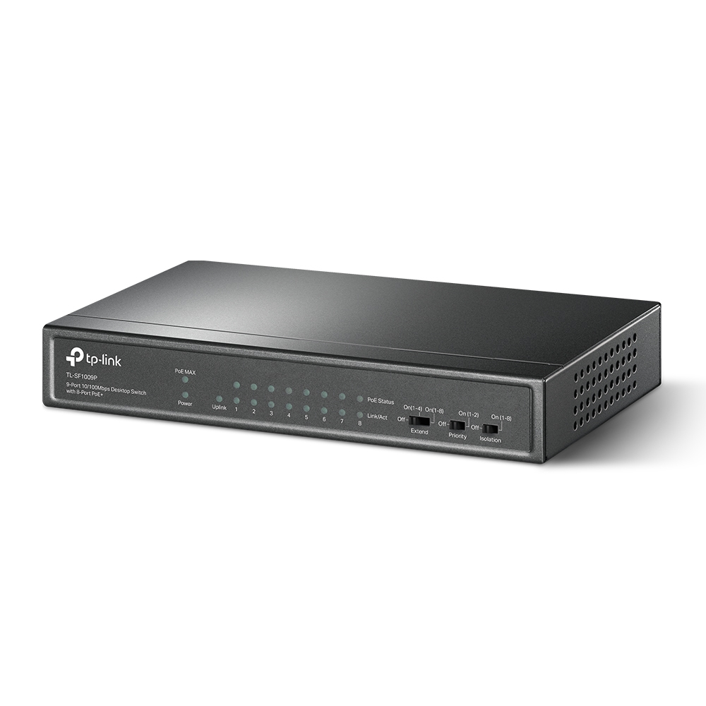 SWITCH 9 PUERTOS TP-LINK TL-SF1009P 10/100 8 PUERTOS POE+