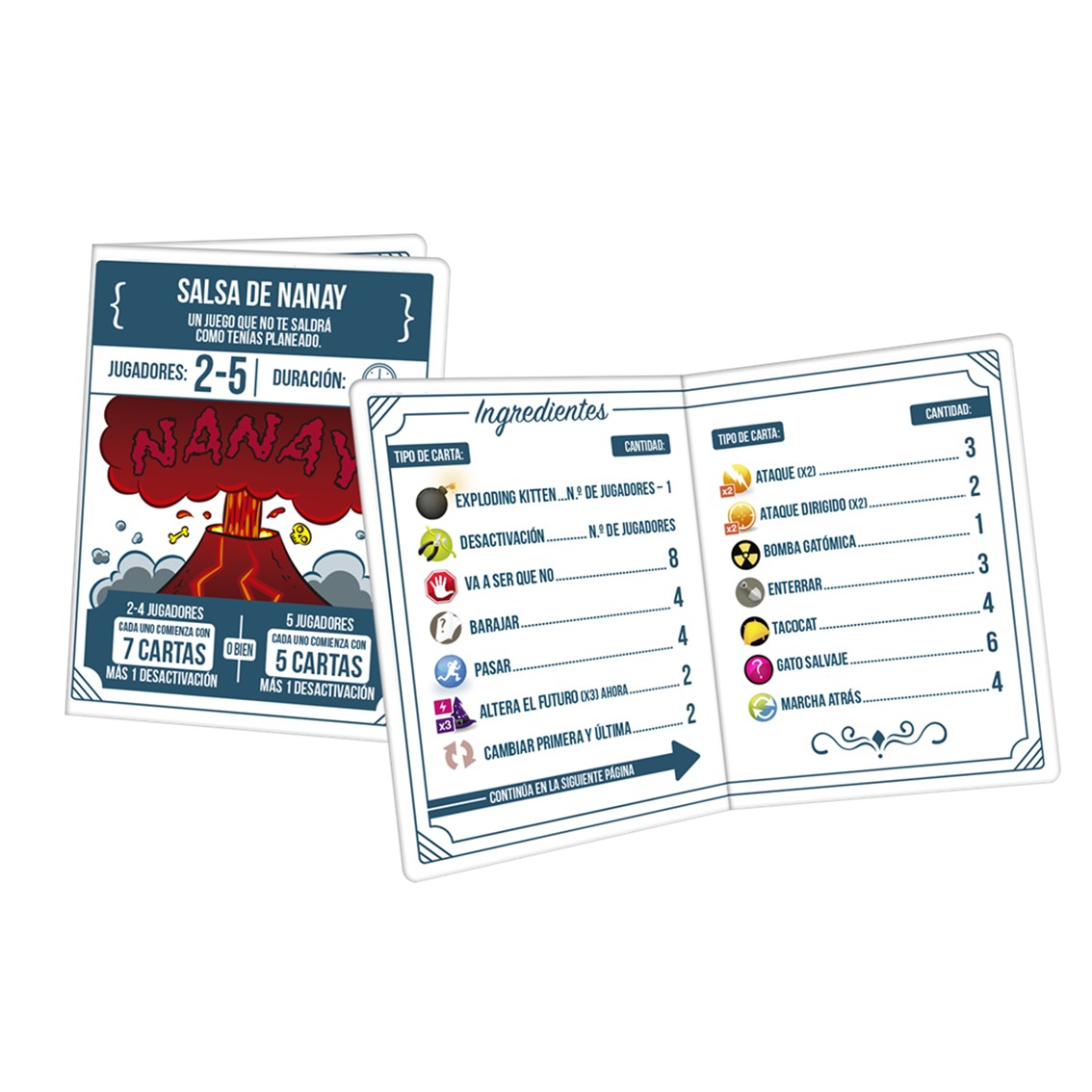 JUEGO DE MESA EXPLODING KITTENS RECETAS DEL DESASTRE PEGI 7