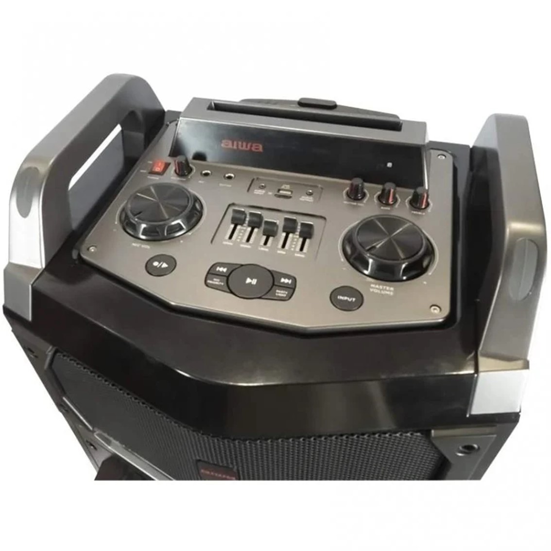 ALTAVOZ TROLLEY AIWA KBTUS-900 100W RMS CON KARAOKE 2 MICROS INALAMBRICOS
