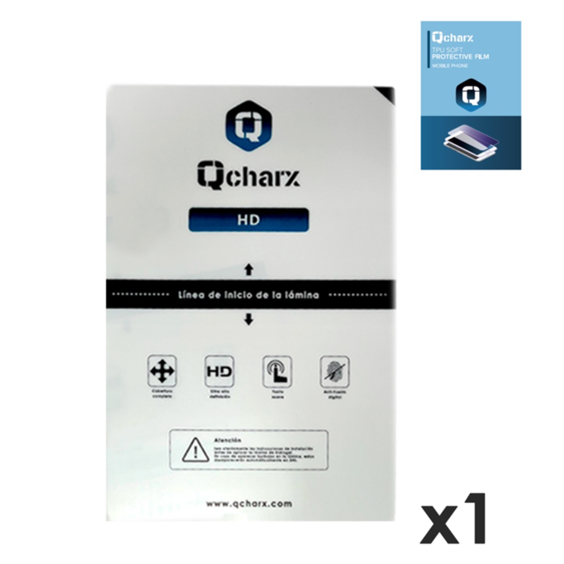 LAMINAS DE PROTECCION FRONTALES PARA TABLET QCHARX HIDROGEL HD QX1 1 UNIDAD