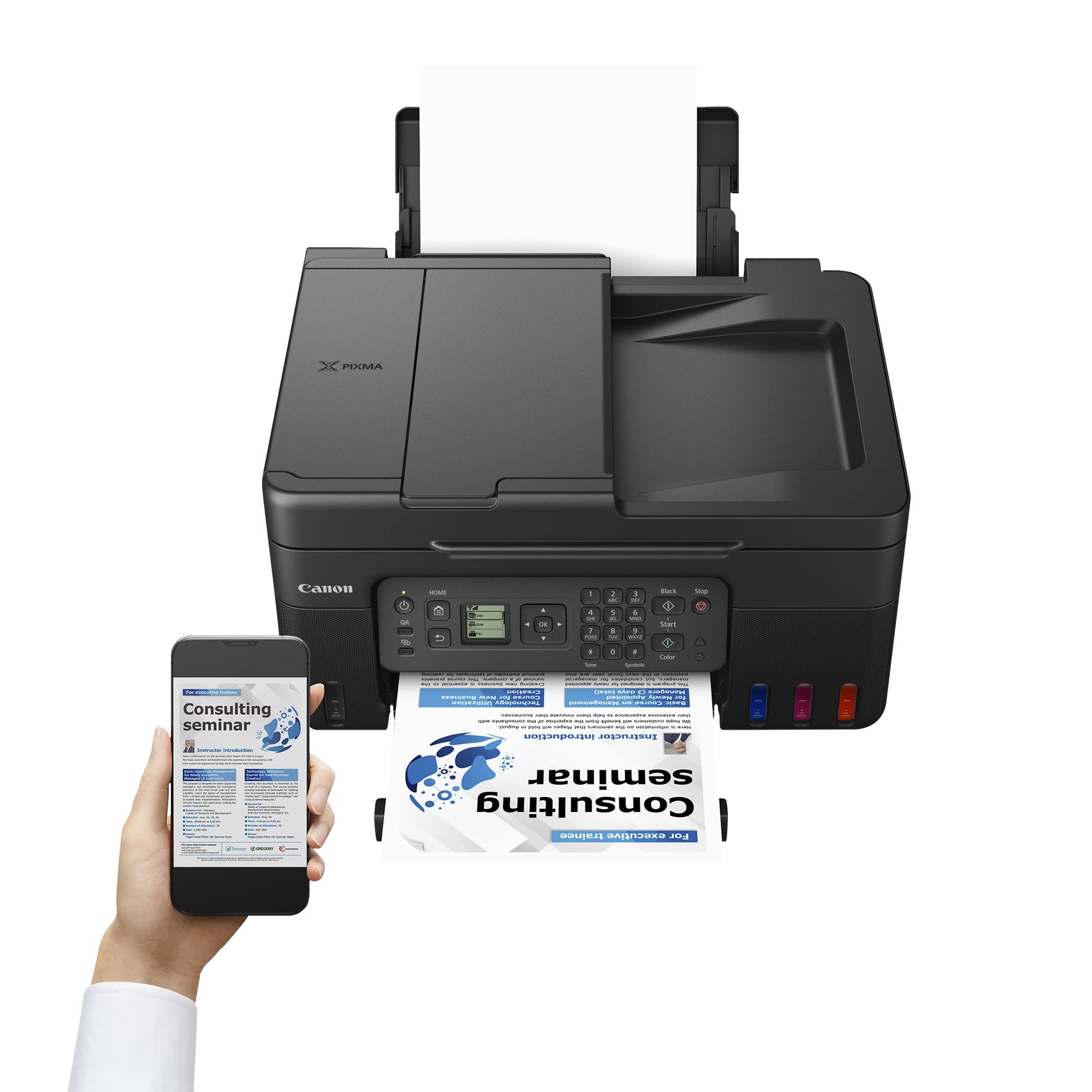 MULTIFUNCION CANON PIXMA G4570 MEGATANK INYECCION COLOR FAX/ A4/ 11iPM/ 4800PPP/ USB/ WIFI/ ADF