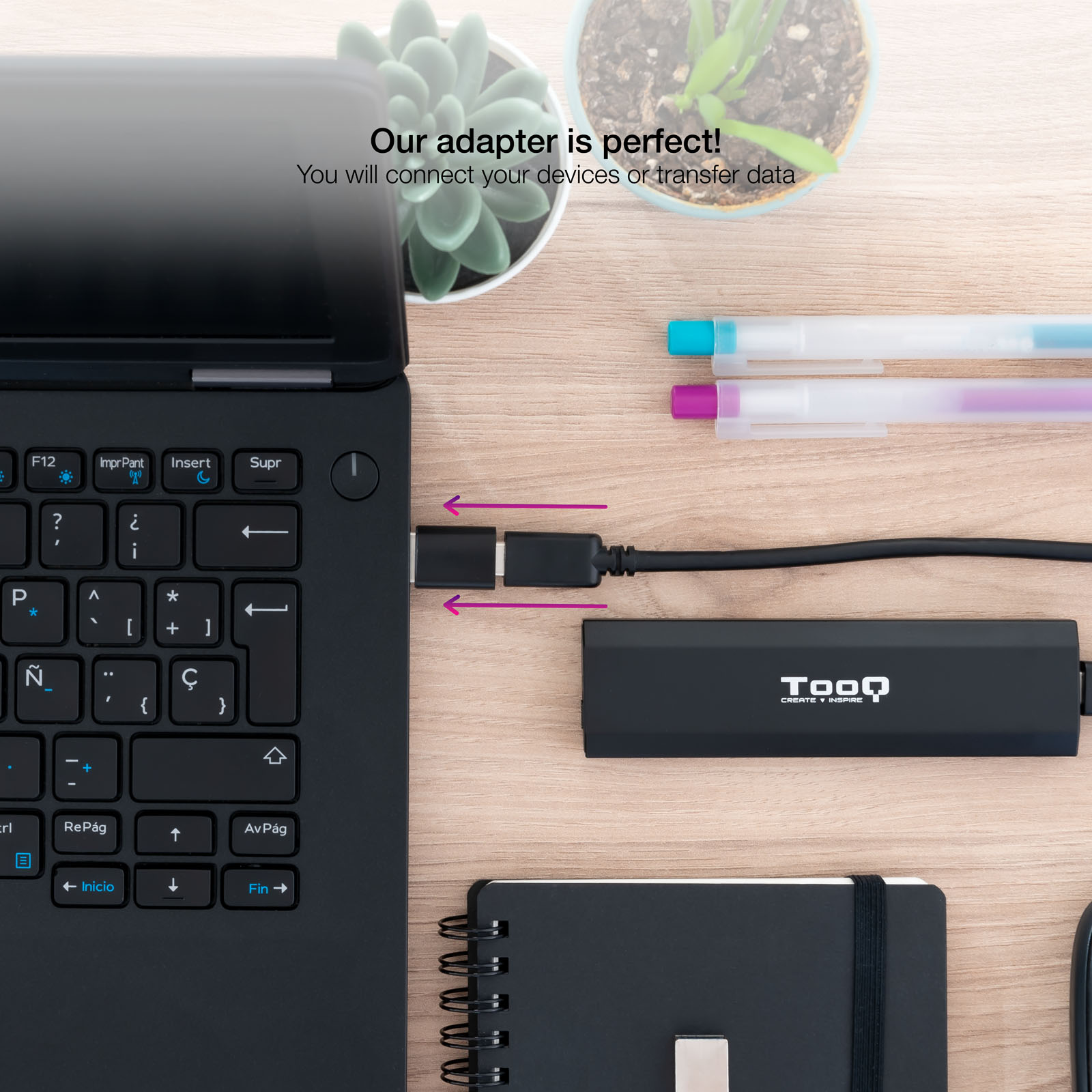ADAPTADOR USB C A USB A NANOCABLE NEGRO / HEMBRA - MACHO GEN1