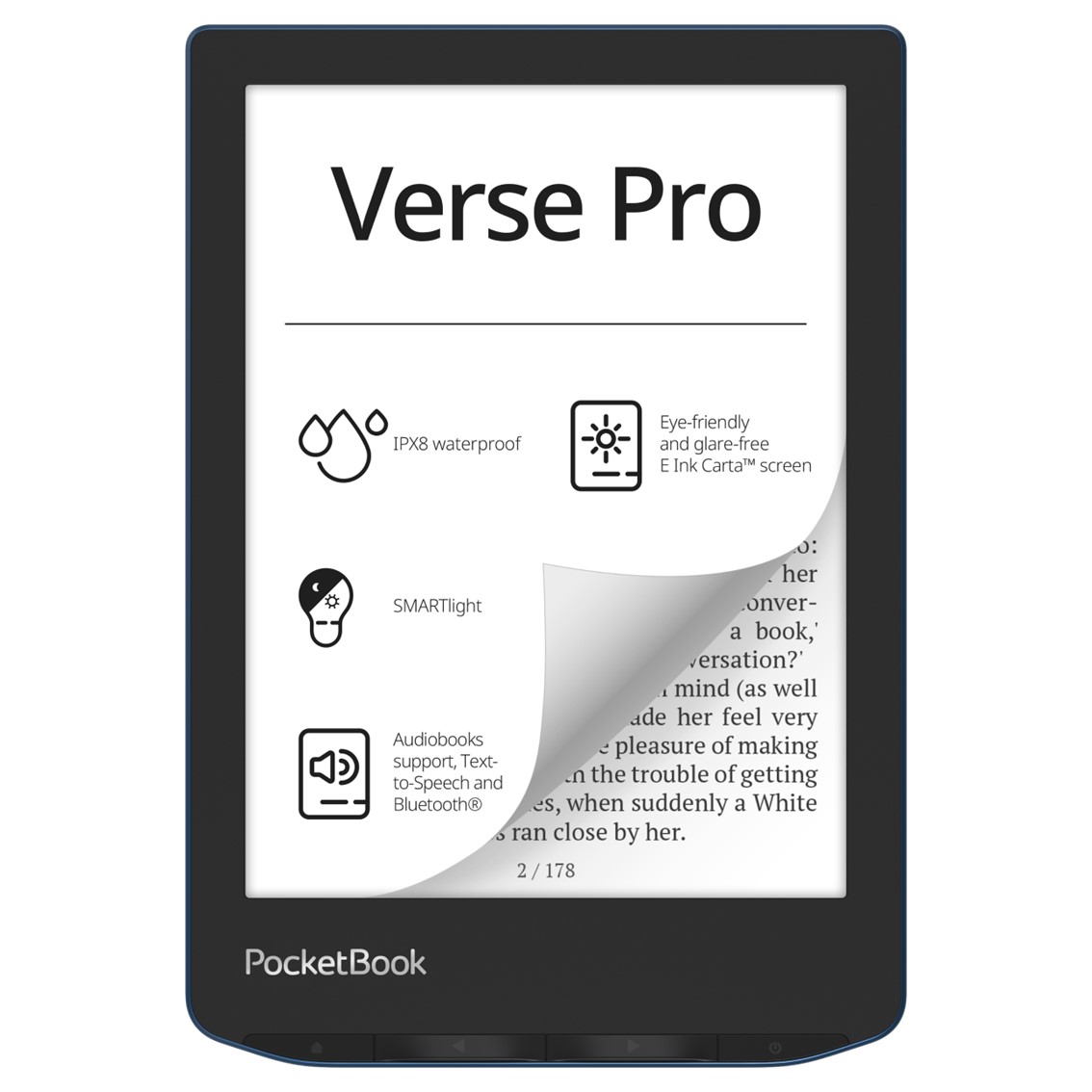 LIBRO ELECTRONICO EBOOK POCKETBOOK VERSE PRO EREADER 6" 16 GB AZUL / AZURE