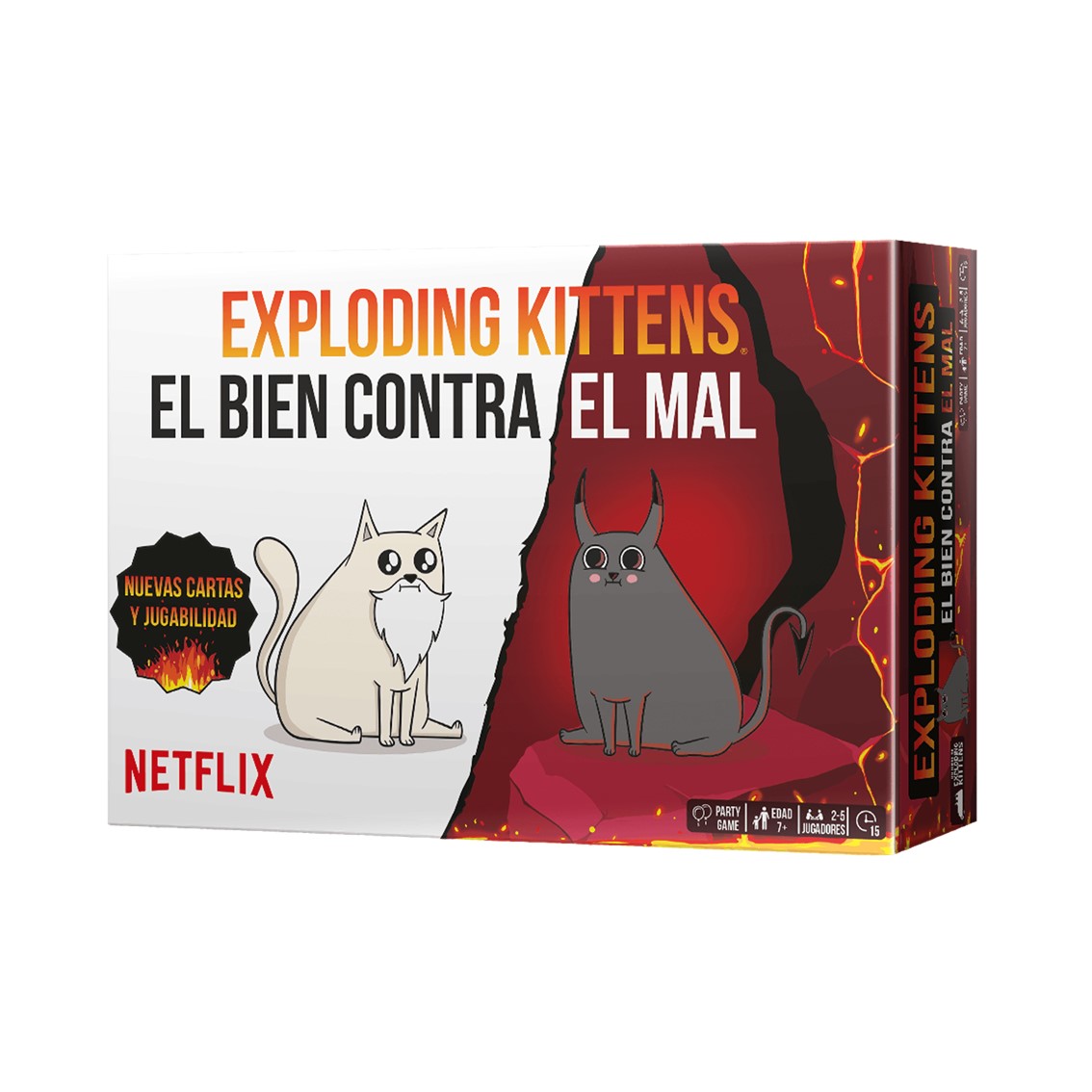 JUEGO DE MESA EXPLODING KITTENS EL BIEN CONTRA EL MAL EDAD RECOMENDADA 7 AÑOS