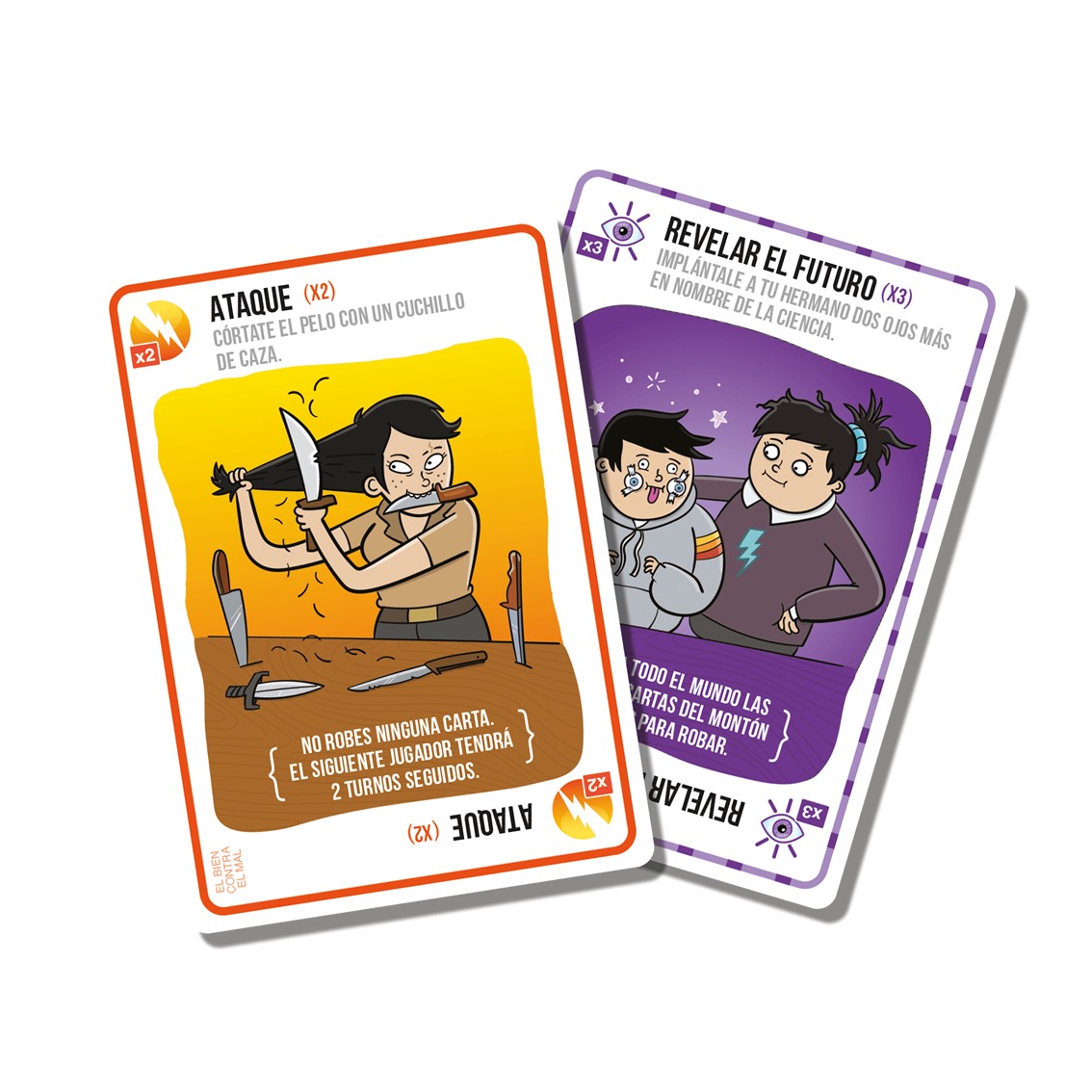 JUEGO DE MESA EXPLODING KITTENS EL BIEN CONTRA EL MAL EDAD RECOMENDADA 7 AÑOS