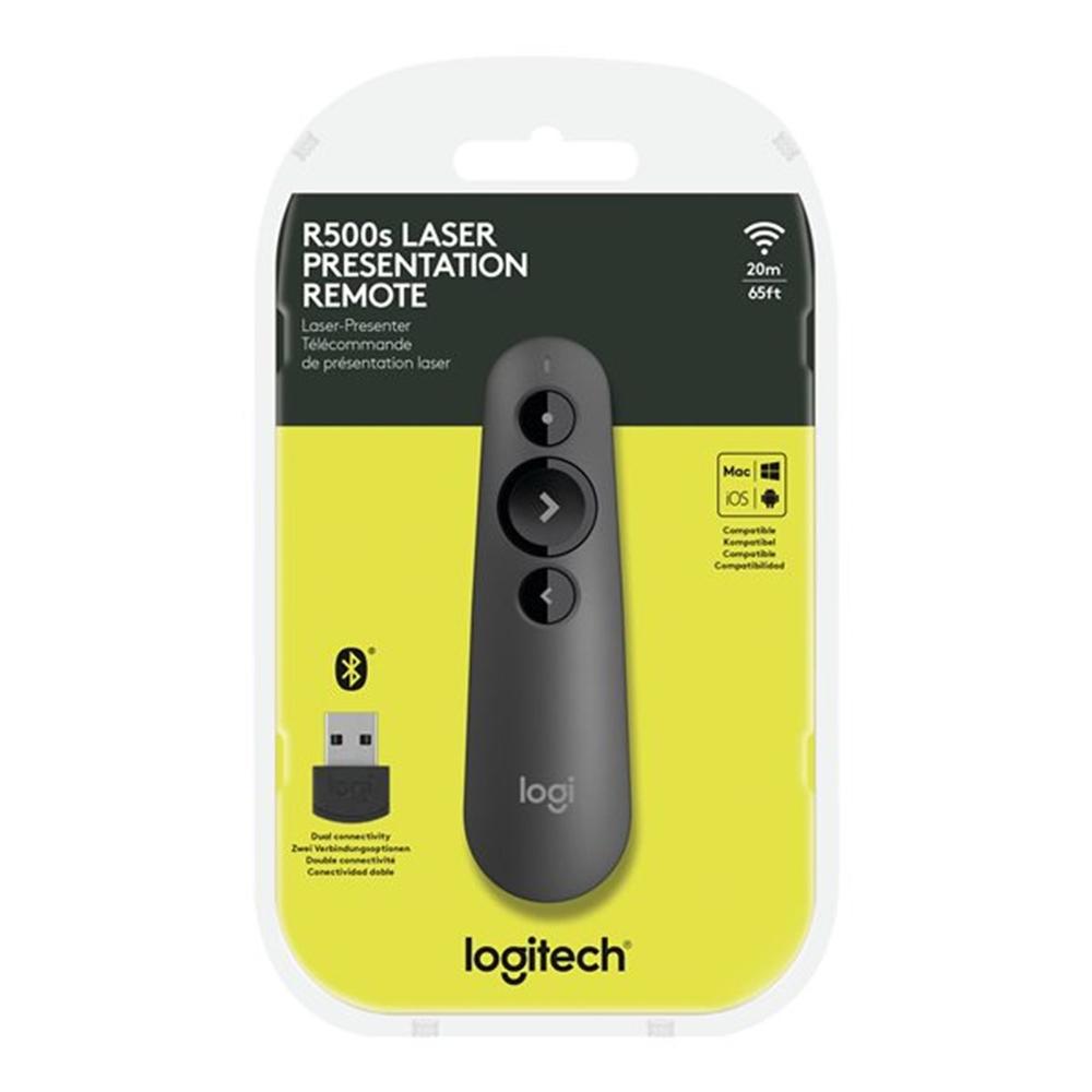 MANDO WIRELESS INALAMBRICO LOGITECH R500S PARA PRESENTACIONES/ BLUETOOTH/ GRAFITO