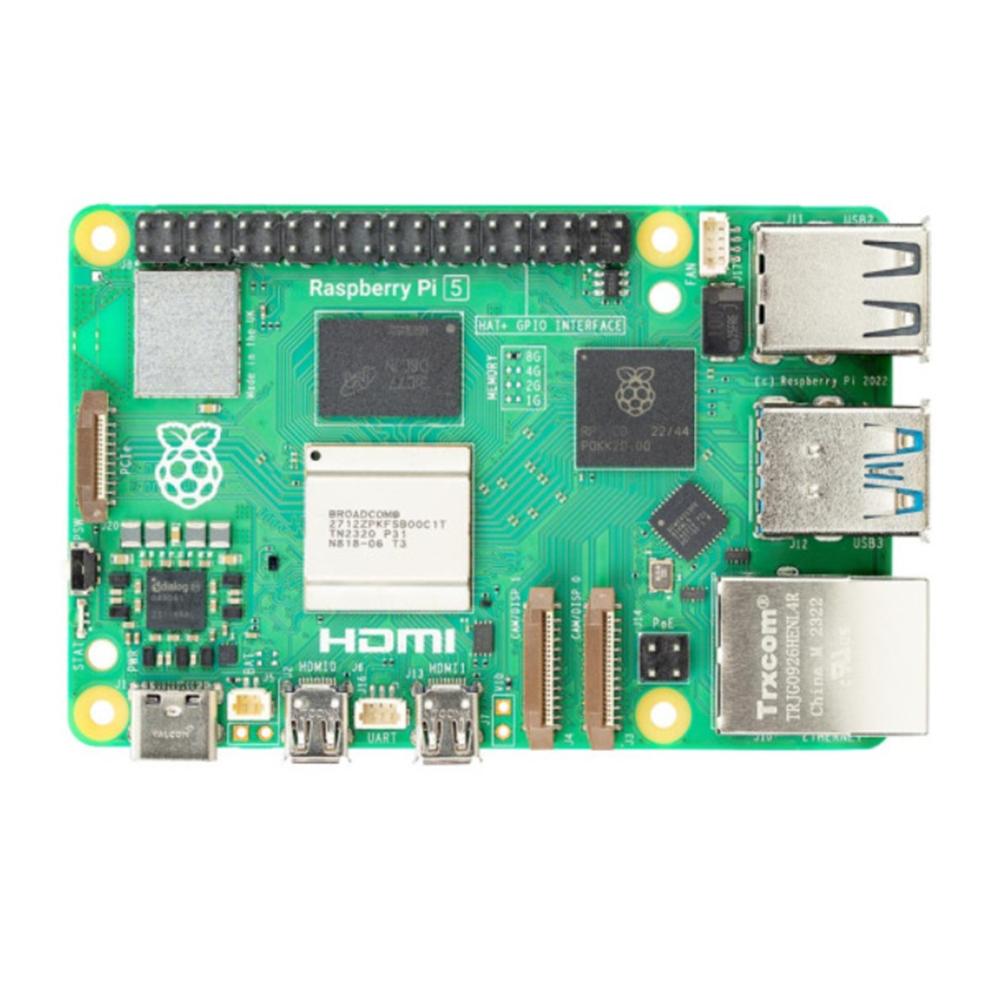 RASPBERRY PI 5 BCM2712, Arm Cortex-A76, 8GB RAM, MicroSD, Wifi, HDMI, Botón de encendido