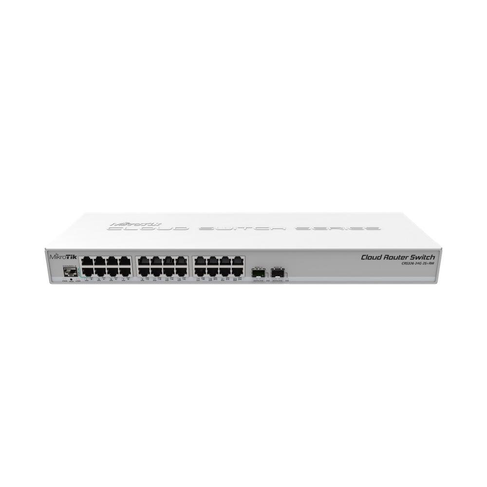 SWITCH MIKROTIK CRS326-24G-2S+RM 26 PUERTOS