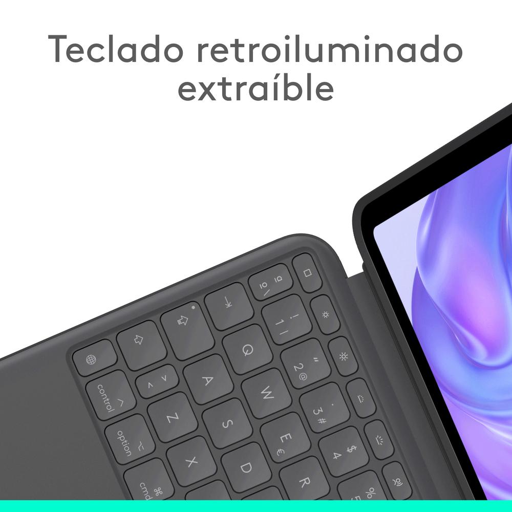 FUNDA LOGITECH COMBO TOUCH PARA CON TECLADO PARA IPAD PRO M4 11" GRAFITO