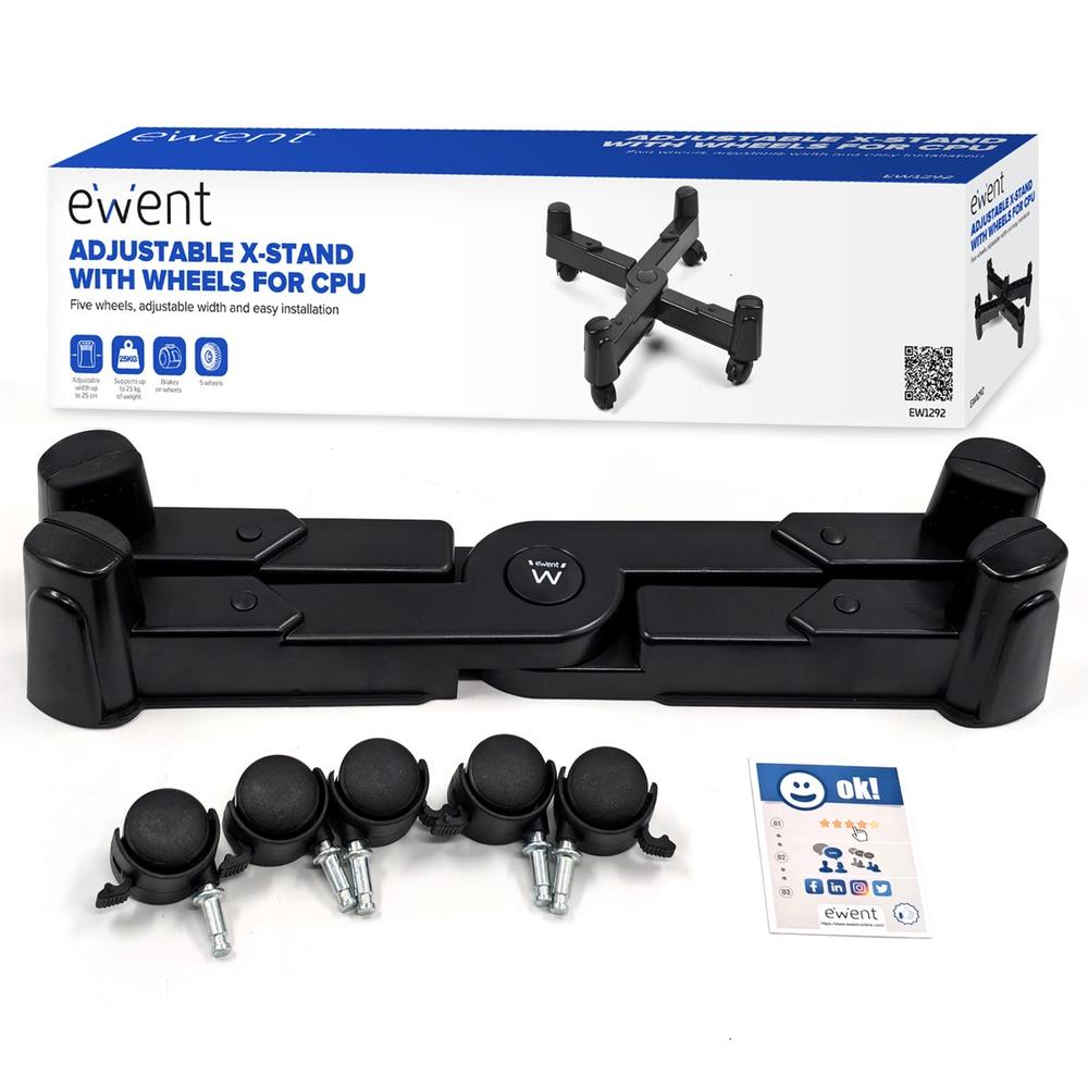SOPORTE CPU / ORDENADOR EW1292 MOVIL PLEGABLE CON RUEDAS