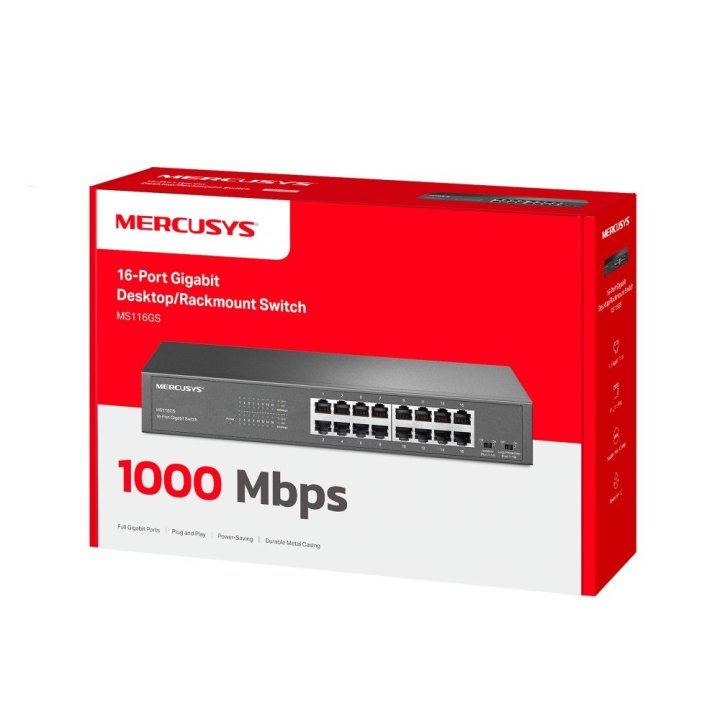 SWITCH MERCUSYS MS116GS 16 PUERTOS