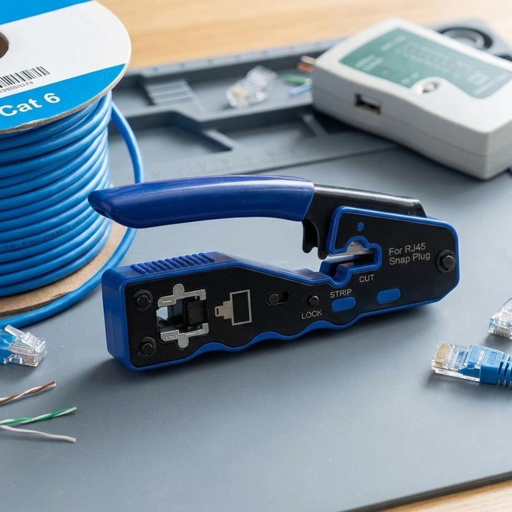 CRIMPADORA PHASAK RJ45 FASTCRIMP PROFESIONAL CON PELACABLES TD 020