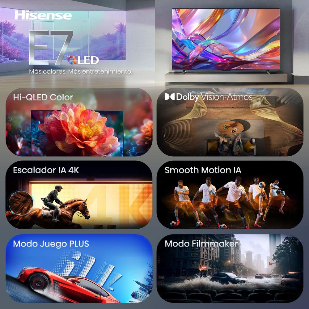 TV HISENSE 75" QLED 4K UHD / 75E7S / SMART TV