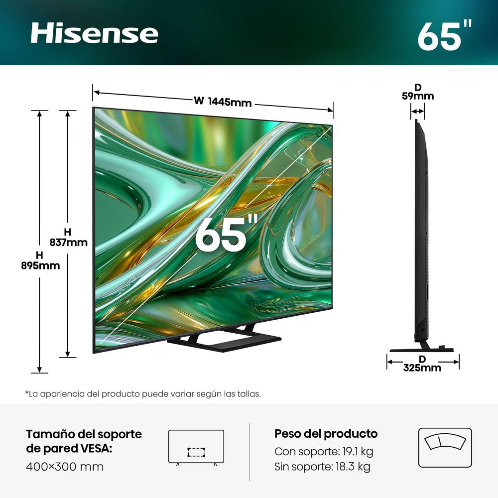 TV HISENSE 65" MINI LED 4K UHD / 65E8S / SMART TV